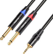 1/8" to 1/4" Stereo Cable, Dual 1/4" to 3.5Mm Audio Cable, 6.6Ft/2M