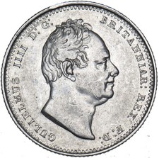 1837 Shilling - William IV British Silver Coin - Nice