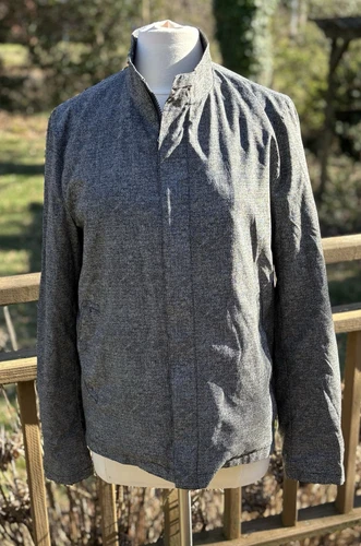 VETEMENTS Giacca a vento uomo Zachary Prell grigio scuro taglia media foderata