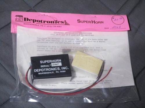 Neue Depotronics Super Horn #2064 für GP-7 & GP-9 Nachkriegslokomotiven