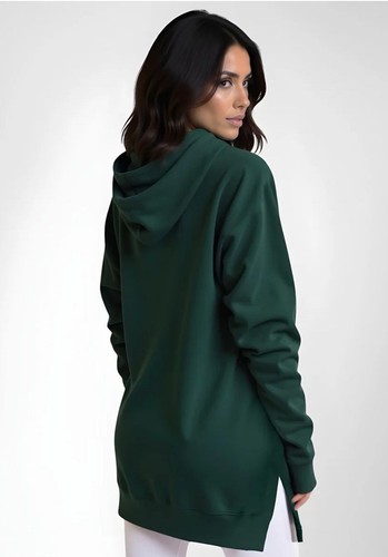 The Warmy Oversized Hoodie Sweatshirt Dress Ultra Soft Warm Green Pullover 3XL - Picture 2 of 7