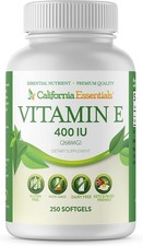 400IU Vitamin E E400 Capsules - Skin, Anti-Aging, Eye  Inflammation Support