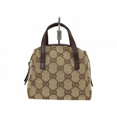 Gucci Gg Canvas Mini Bag 124541 Brown Dark Pouch Compact