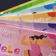 120 (5 sets 24) Paint Brush Markers Red, Orange, Green, Blue & Purple Series