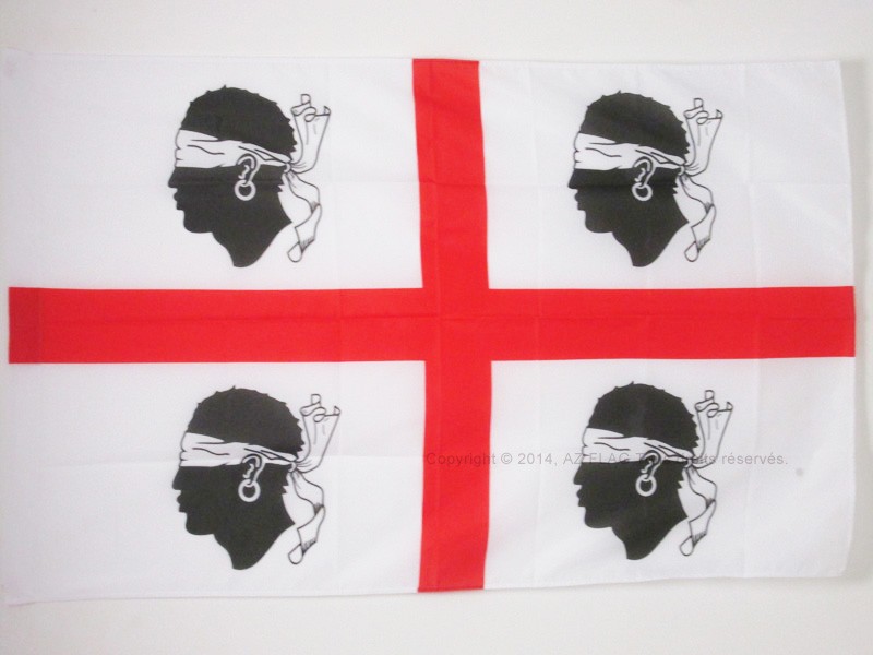 Drapeau Sardaigne 90x150cm avec fourreau pour mât pavillon nationalisme sarde