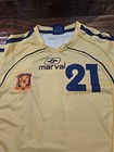  Spain  Vintage Rare Soccer Jersey #21  Gold Euros Xl  Marval  — photo 3