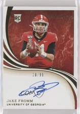 2020 Panini Immaculate Collegiate /99 Jake Fromm #111 Rookie Auto RC