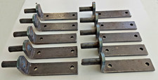 10 x  Wrought Iron Gate Hinge Brackets Bare Metal Steel Plate 12mm Pin Job Lot