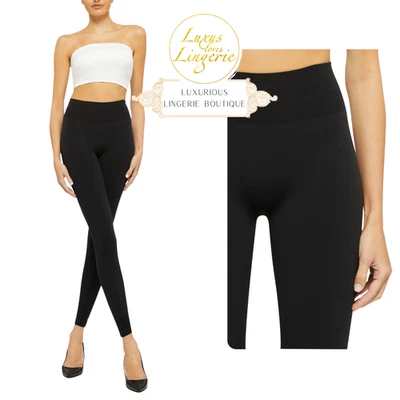 PERFECT FIT LEGGINGS by Wolford XS black schwarz breiter Bund Elastisch Hose