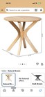 Round Wood Dining Table Natural Brown Light Wood Tone X-Base 34.3 x 29.9 in — photo 3