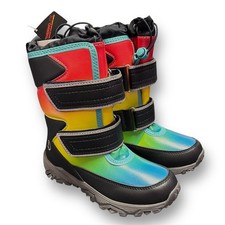 NEW Lands End Boys Waterproof Snow Boots Size 11 Kids, Multi-Color