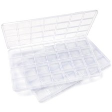 Bead Organizer Box, 28 Grids 2 Pack Organizer Container Storage