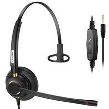 Cell Phone Headset with Microphone Noise Cancelling  Audio Controls Ultra Co...