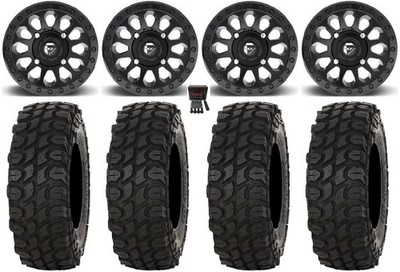Fuel Vector 14'' Wheels Black 30'' XComp ATR Tires Can-Am Commander Maverick