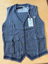 R95TH Weste Spencer V-Neck, Gr.S, grau, Neu