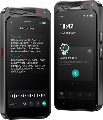 80GB AI Voice Recorder, Digital Voice Recorder with Free Transcription, Summariz