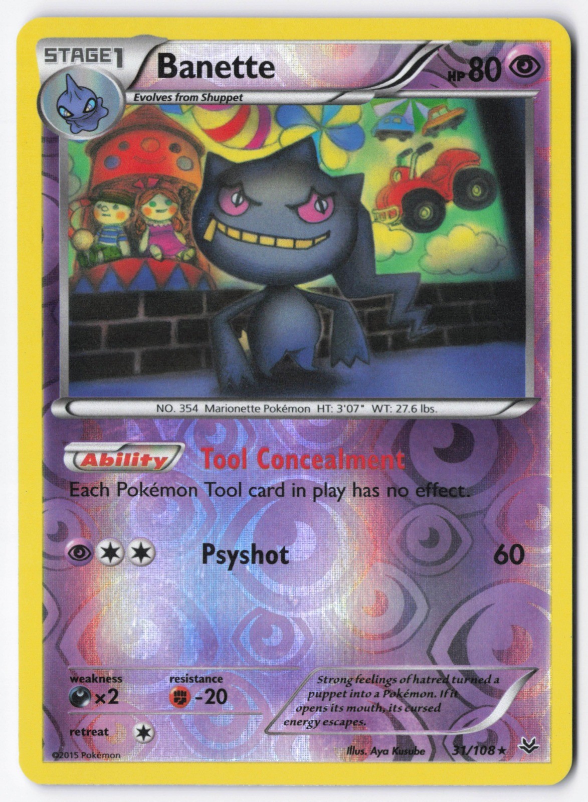 Banette (31) Reverse Holo Rare XY - Roaring Skies 31/108 LP