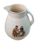 VINTAGE ROSEVILLE POTTERY DUTCH CREAMWARE LARGE PITCHER