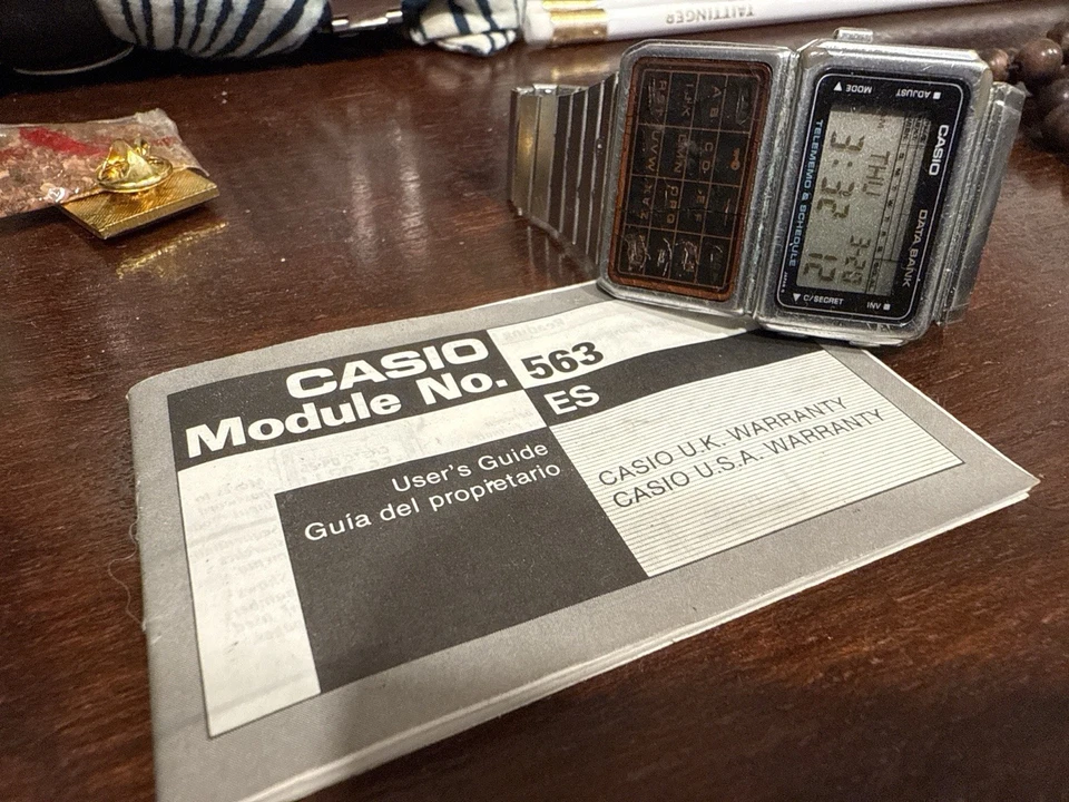 Raro módulo de base de datos telememo Casio DBC-80 563 de colección con manual funciona Foto 2 de 4