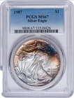 1987 American Silver Eagle ASE $1 PCGS MS-67 Monster Toner