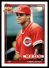 Chris Jones 1991 Topps Traded #65T Reds MLB READ FREE SHIPPING AutographDen
