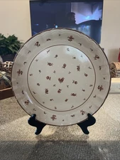 Mikasa Village Chintz Chestnut Hill 12" Round Platter Chop Plate KT802 Farmhouse