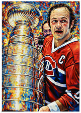 YVAN COURNOYER * Montreal Canadiens * HOCKEY * Illustrated Art Card * ATC ACEO