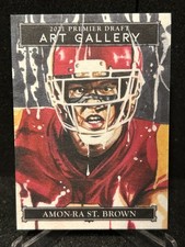 2021 Sage Premier Draft Art Gallery Amon-Ra St Brown #AG-14 Rookie Lions