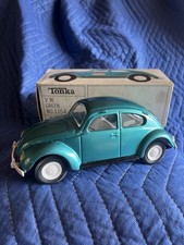 Vintage USA Tonka Green 1154 Volkswagen Beetle Toy Car with Original Box 1960s