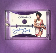 2019-20 Flawless Distinguished On Card Autographs Julius Erving Amethyst /3