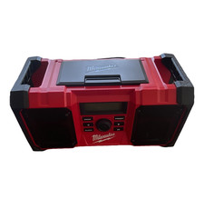 Milwaukee M18 2792-20 AM/FM Jobsite Radio, Aux Input, Red/Black