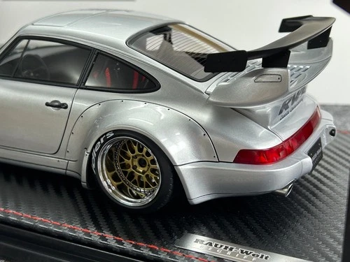 IG Ignition Model 1/18 Porsche 911 RWB 964 Silver with Engine IG2467 Resin Model - Picture 3 of 13