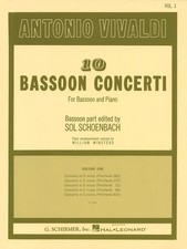 10 Bassoon Concerti, Vol. 1 | Antonio Vivaldi | Woodwind Solo | Buch | 1986