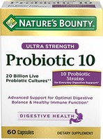 Nature's Bounty Ultra Probiotic 10, 60 Capsules Each on sale Nature's Bounty Ultra Probiotic 10, 60 Capsules Each on sale