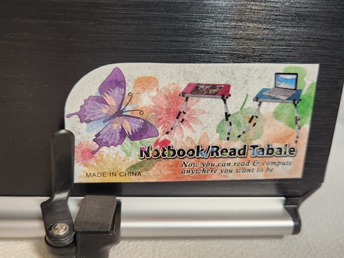 Laptop Cooling Reading Table Black Notebook Computer 14'' x 10'' NEW Open Box - 第 5/17 張圖片