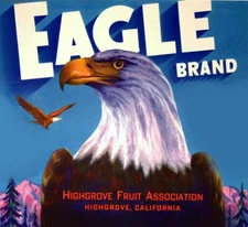 High Grove, California Eagle Orange Citrus Fruit Crate Label Art Print