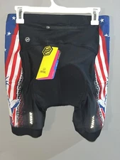 NWT Northhill Cycling Shorts Bike Riding Padded Seat Statue Of Liberty USA XL