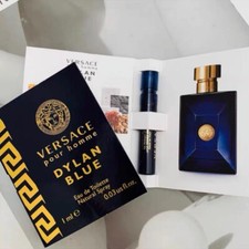 2 x Versace DYLAN BLUE Eau De Toilette Men's Sample Spray Vial 0.03oz / 1ml each