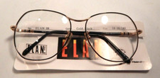 Vintage ELAN 39 Gold/Black 58/16 Women's Eyeglass Frame New/Old Stock 377