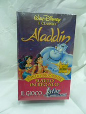 VHS ALADDIN + GIOCO JAFAR aladino classici Walt Disney videocassetta nuova