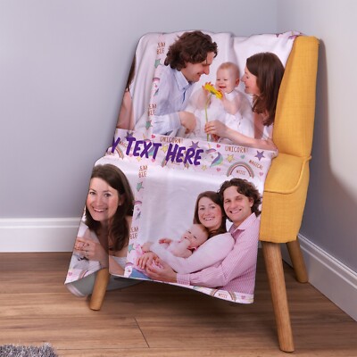 Oversized Ultra Soft Unicorn Fleece Throw Blanket - Plush, Cozy, Machine Washable For Kids & Adults