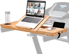 Universal Bamboo Treadmill Desk Attachment Adjustable Tilt Laptop Holder Worksta