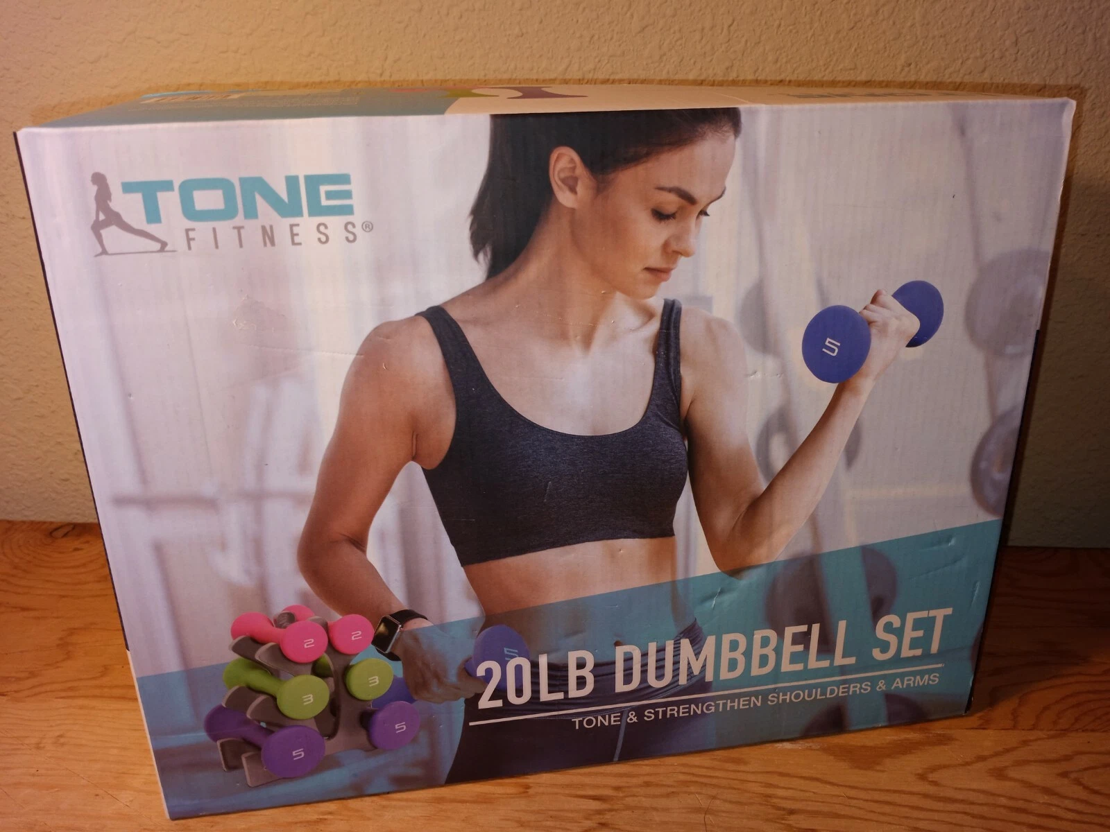TONE FITNESS 20lb Dumbbell Set New