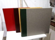 Photo Album XLarge 15x13 Post Binder Clear Pkts Fabric Cover Graphic Image Green