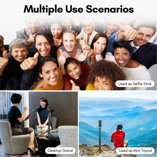 Extendable Invisible Selfie Stick Kit with Rotatable Handle Tripod Q1I1 - Picture 8 of 8