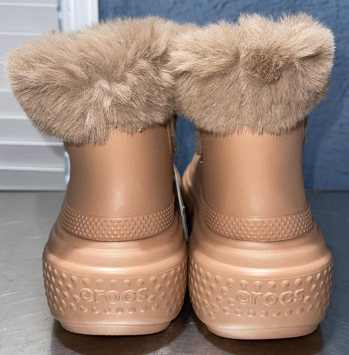 Crocs Stomp Lined Boot Unisex Boots 208718-2CC Color CORK US Crocs Stomp Lined Boot Unisex Boots 208718-2CC Color CORK US