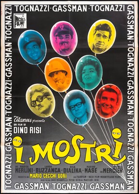 I MOSTRI MANIFESTO DINO RISI UGO TOGNAZZI VITTORIO GASSMAN 1963 MOVIE POSTER 2F