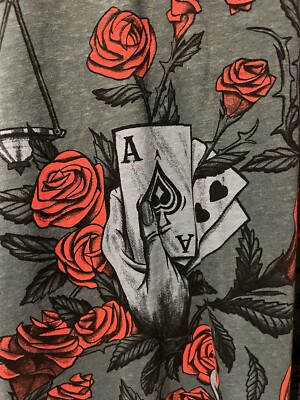 Cropp Gray Roses Shirt