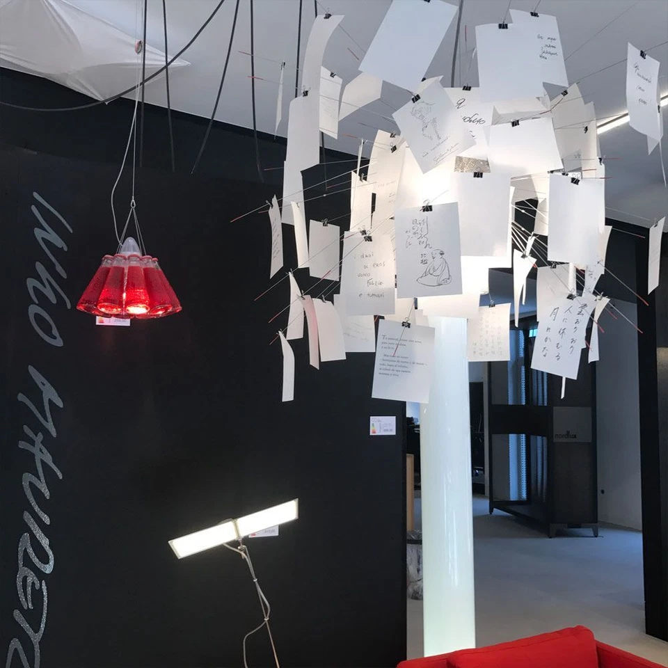 Lampada a sospensione Ingo Maurer Campari Light rossa lampada di design lampada di design - Immagine 4 di 4