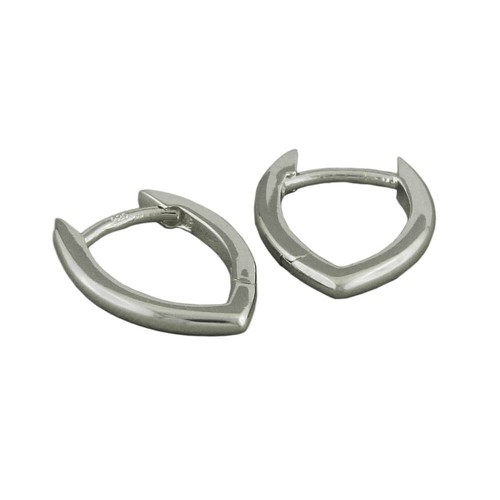 Orecchini Cerchio Uomo Donna 20-24mm Cerchietto Pirata Argento 925% Quadrato